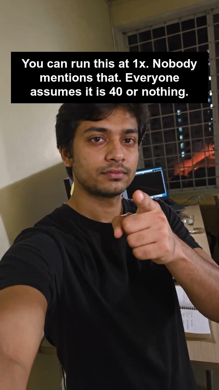 You can run this at 1x. Nobody mentions that. Everyone assumes it is 40 or nothing.