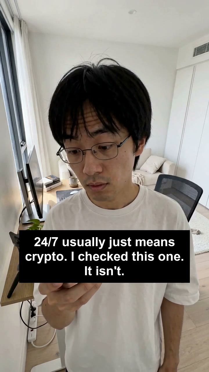 24/7 usually just means crypto. I checked this one. It isn't.