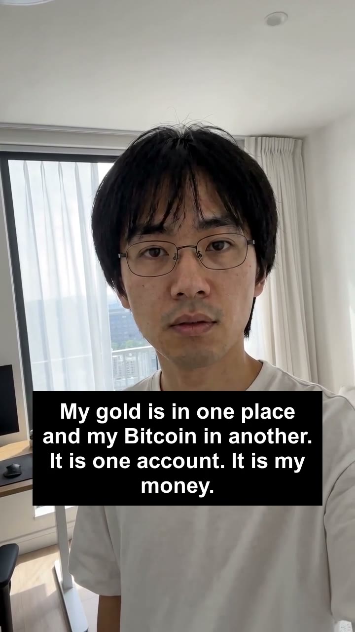 My gold is in one place and my Bitcoin in another. It is one account. It is my money.
